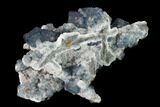 Multicolored Fluorite Crystals on Quartz - Mildly Fluorescent #146665-3